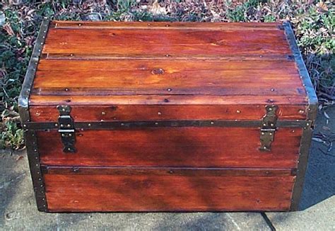 468 Restored 1860s Flat Top Antique Trunk For Sale And Available