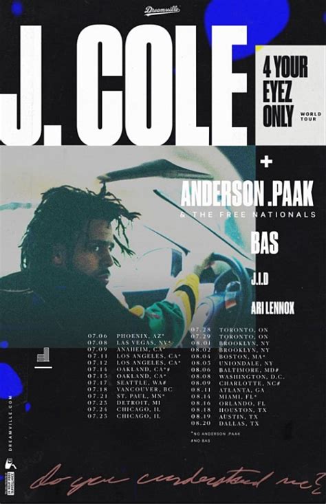 j cole shares new dates for 4 your eyez only tour featuring anderson paak bas and more xxl