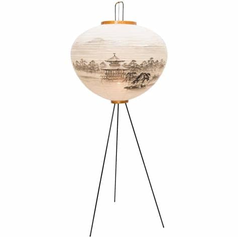 Rare Hand-Painted 'Akari' Floor Lamp by Isamu Noguchi ...