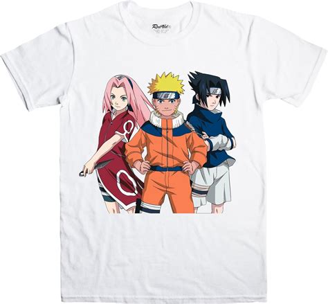 Naruto Mens Team 7 T Shirt Medium White Clothing