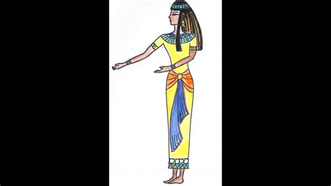 How To Draw An Egyptian Woman Frontalism Ancient Egyptian Art Middle School And Up Youtube