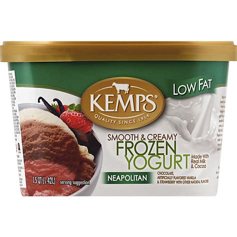 Kemps Smooth And Creamy Low Fat Neapolitan Frozen Yogurt 15 Qt Tub