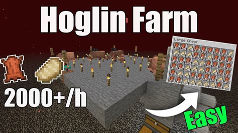 Minecraft Easy Hoglin Food And Leather Farm I 116 1163 Tutorial