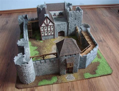 The Album Presents A Model Of A Medieval Castle Entirely Designed And