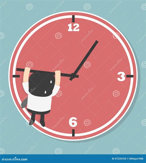 Businessmen Are Falling From The Arrow Of Time Stock Vector