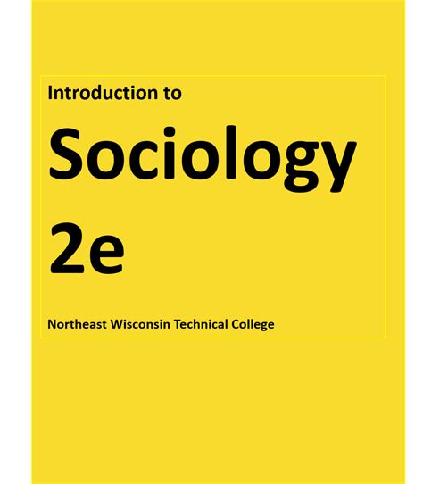 Introduction To Sociology 2e Simple Book Publishing