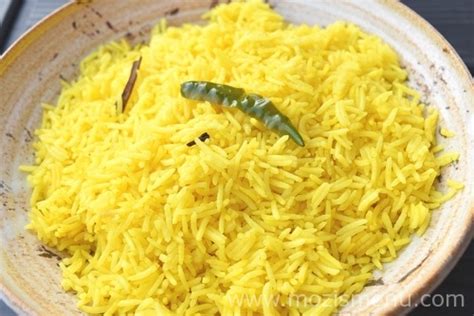 Turmeric Rice Pilaf Pulao Pulav Yellow Rice Mozis Menu