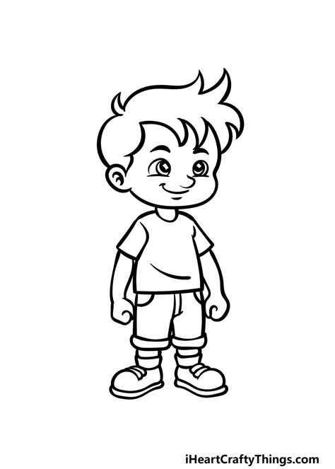 How To Draw A Cartoon Boy A Step By Step Guide Boy Cartoon Drawing