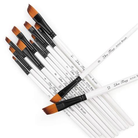 Paint Brushes Starvast 12pcs Artist Paint Brush Set Angled Paint