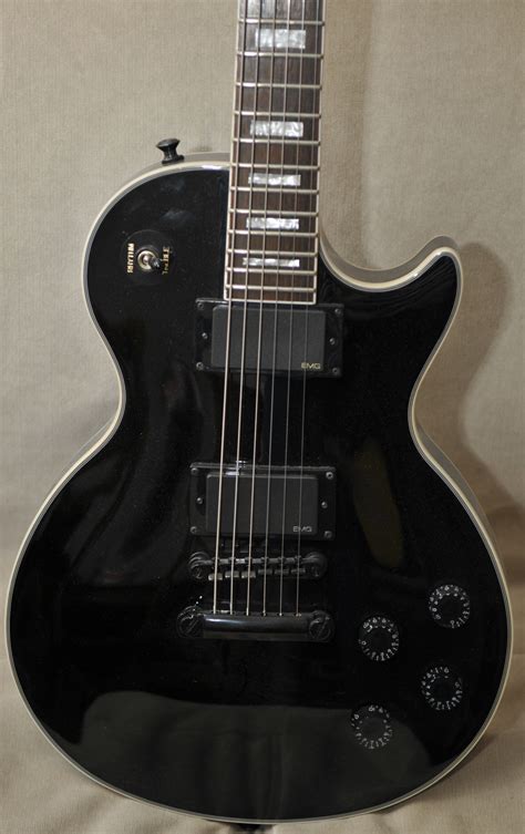 Photo Epiphone Les Paul Custom Midnight Epiphone Les Paul Custom Emg 236613 Audiofanzine