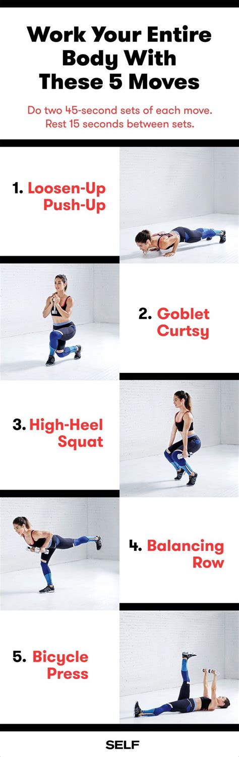 A Quick 5 Move Total Body Workout Routine In 2020 Fitness Body Total
