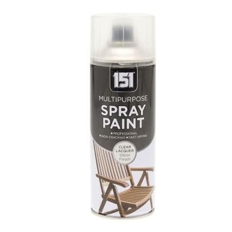 151 Clear Gloss Spray Lacquer Multi Purpose Paint 400ml Tar030