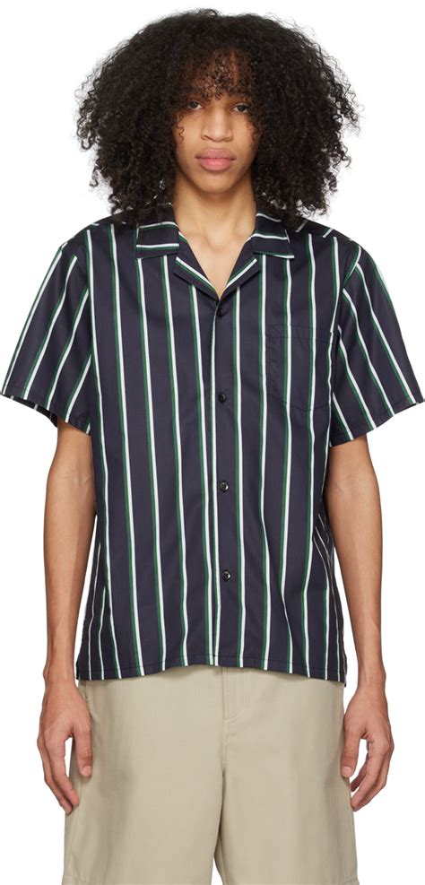 Bather Black Striped Shirt SSENSE