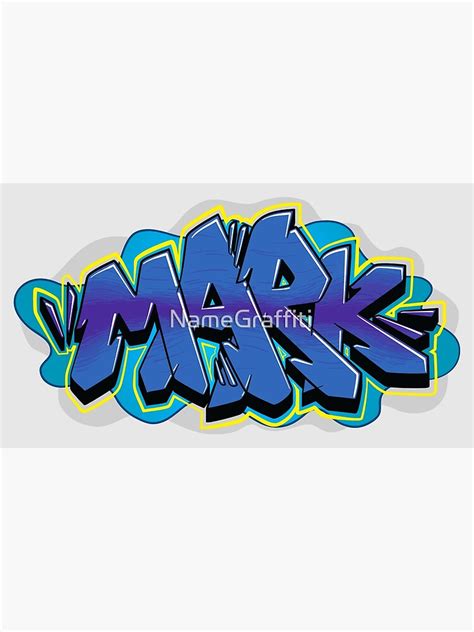 Mark Graffiti Name Canvas Print For Sale By Namegraffiti Redbubble