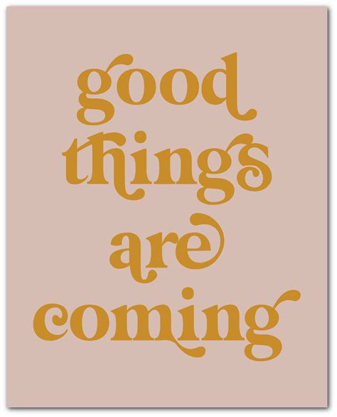 Good Things Are Coming Boho Printable Boho Quote Etsy