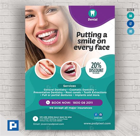 Dental And Cosmetic Dentistry Flyer Psdpixel