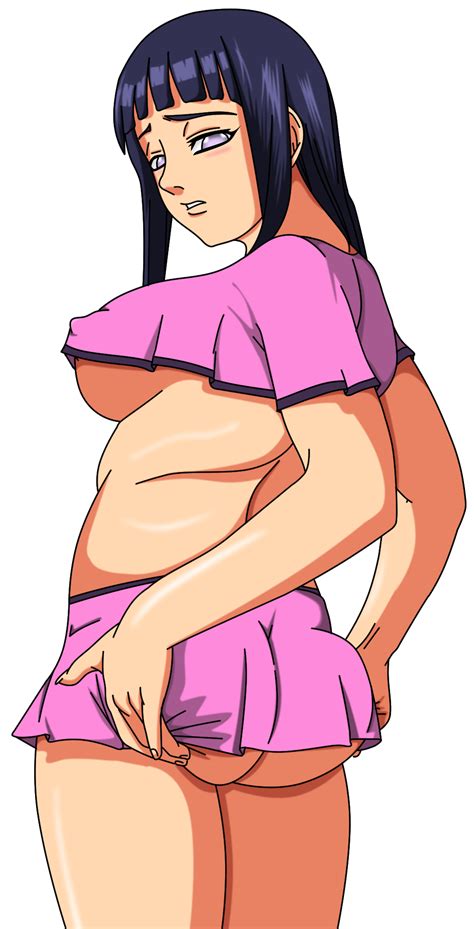 Flowerinhell Hyuuga Hinata Naruto Naruto Series Highres 1girl Ass Ass Grab Black Hair