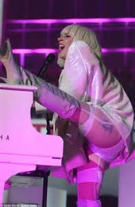 Lady Gaga Reveals A Little Too Much At The Piano Daily