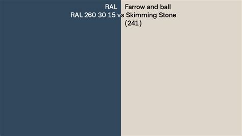 Ral Ral 260 30 15 Vs Farrow And Ball Skimming Stone 241 Side By Side