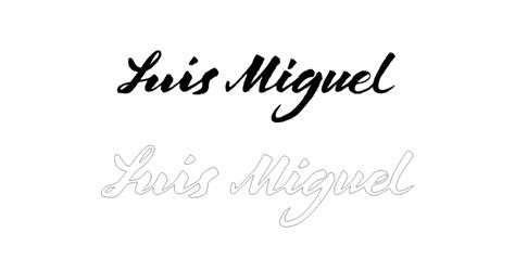 Logo Luis Miguel Curso Caligrafía Y Rocknroll Domestika