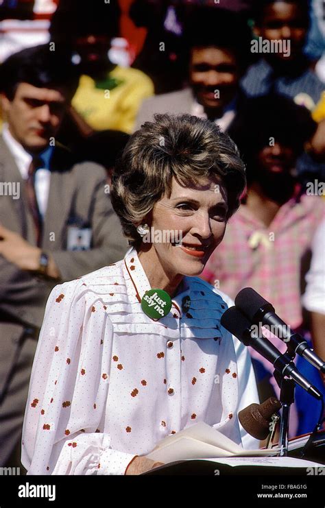 Washington Dc Usa First Lady Nancy Reagan At The Just Say No Club Event On The South