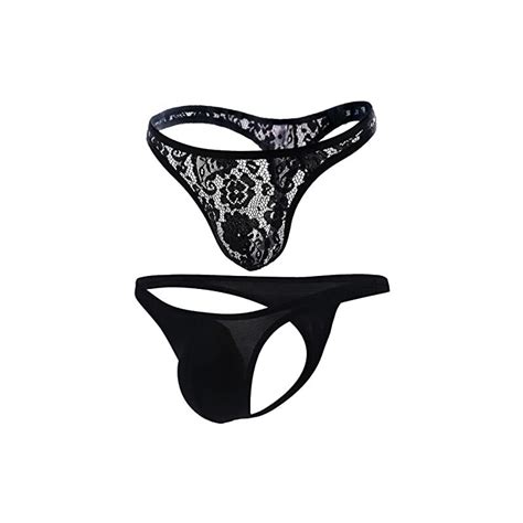 Vemefufu Perizoma G String Slip Tanga Uomo Sexy Pizzo Intimo Uomini Hot Vita Bassa Elastici