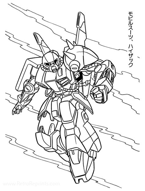 Mobile Suit Zeta Gundam Coloring Pages Coloring Books At Retro