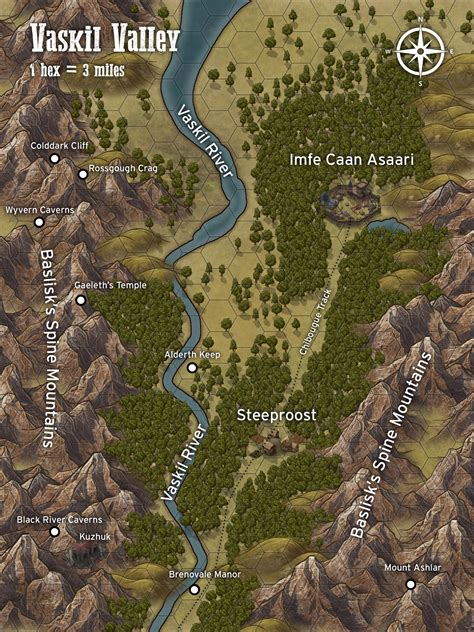 Vaskil Valley Map Dmdave Publishing