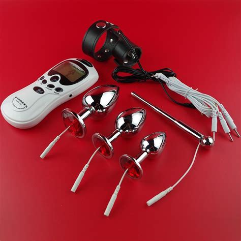 Electrosex Stimulation Sex Kit Sml Metal Anal Plug Stainless Steel