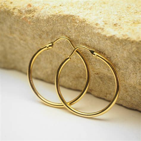 18ct Yellow Gold Hoop Earrings The Gold Edit Cerrone Jewellers