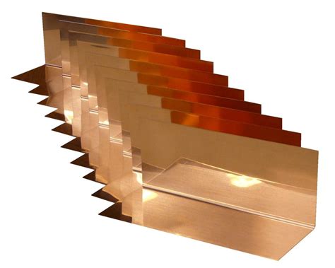 5 x 7 x 12 Copper Step Flashing | Sheet Metal Caps