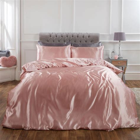 Sienna Luxury Silk Satin Duvet Cover With Pillowcases Bedding Set