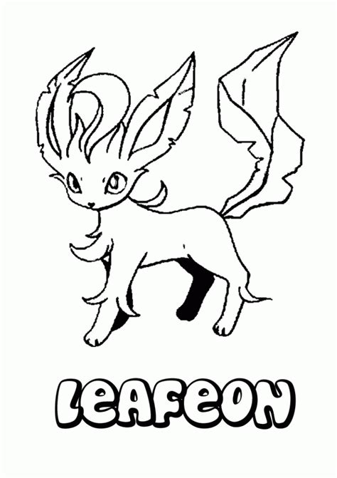 Leafeon Coloring Pages Coloring Home
