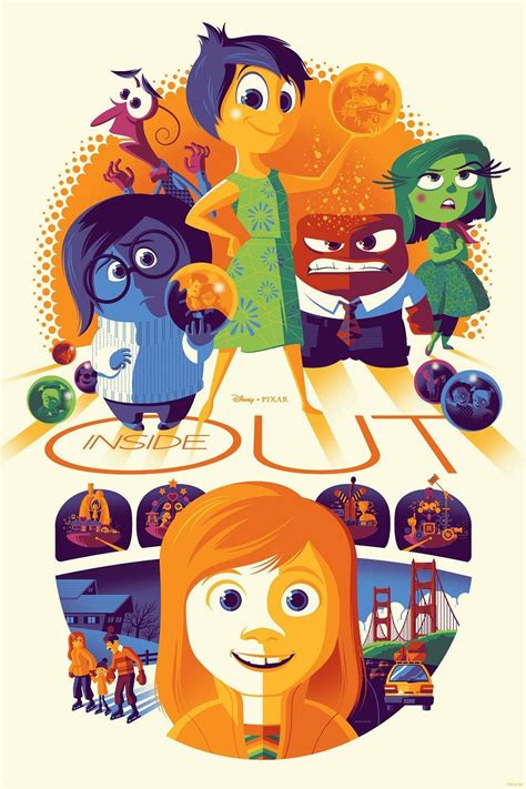 Inside Out Poster By Tom Whalen Disney Posters Disney Art Disney Movie Posters