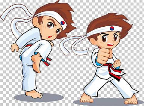 Taekwondo Animation Cartoon Martial Arts Png Clipart Advertisement