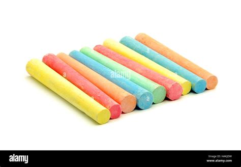 Colored Chalk Isolated Stock Photo Alamy