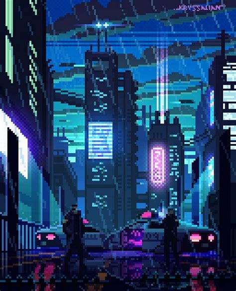 Download Cyberpunk Pixel Art Inspired By The Classic 80s Pixel Look