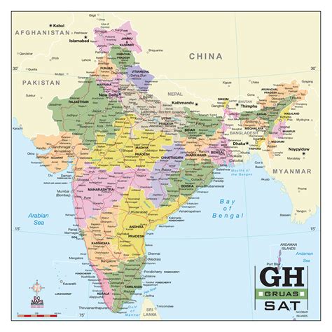 Map Of India With States And Cities All The Cities Verjaardag Vrouw