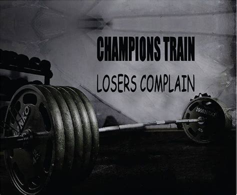 Fitness Motivation Gym Wall Decal Champions Train Losers Complain