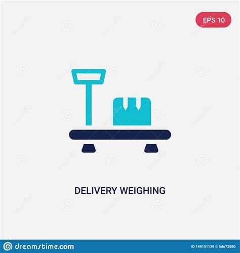 Two Color Delivery Weighing Vector Icon From Delivery And Logistics