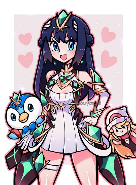 Dawn Mythra And Piplup Pokemon And 4 More Drawn By Touyarokii