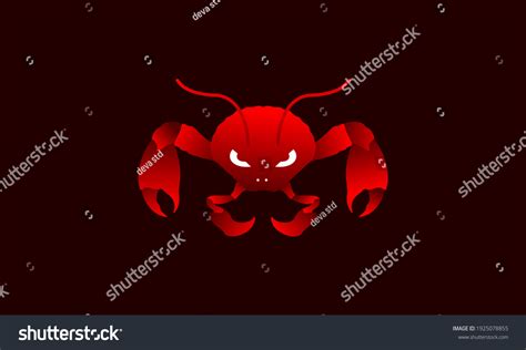 Abstract Cartoon Crabs Angry Logo Design Stock Vector Royalty Free