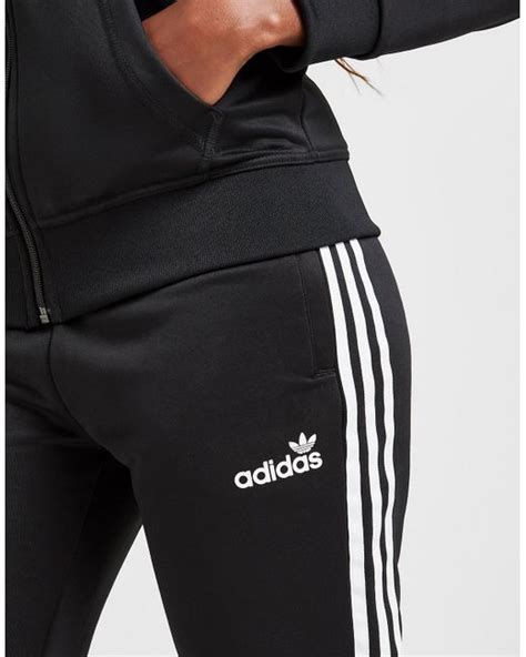 Adidas Originals Synthetic 3 Stripes Linear Poly Pants In Blackwhite