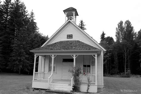 Old Schoolhouse And Old Fashioned Rose Old School House House Front