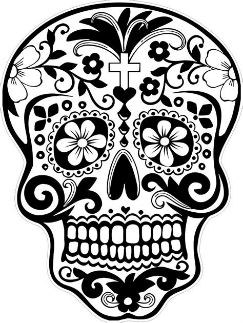 Simple sugar skull coloring pages. Sugar Skull Owl Coloring Pages at GetDrawings | Free download
