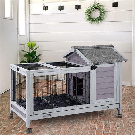 Rabbit Hutch Indoor Outdoor Bunny Cage Air19 Inner Space 96ft²