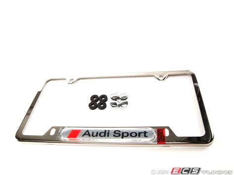 Zaw355030 Audi Sport License Plate Frame Chrome Es473369