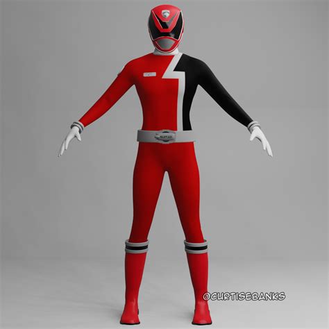 Curtis Ebanks Red Spd Ranger Dekared Power Rangers Super Sentai