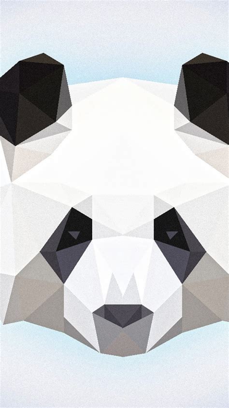 Download Wallpaper 720x1280 Muzzle Low Poly Panda Abstract Samsung