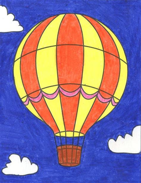 Draw An Easy Hot Air Balloon · Art Projects For Kids